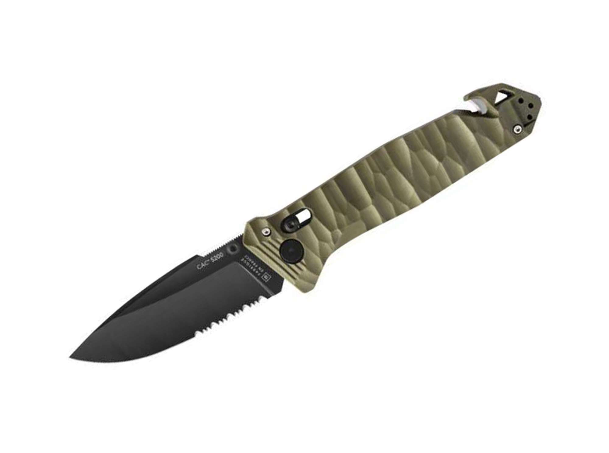 C.A.C. S200 G10 Textured Kaki Serrated