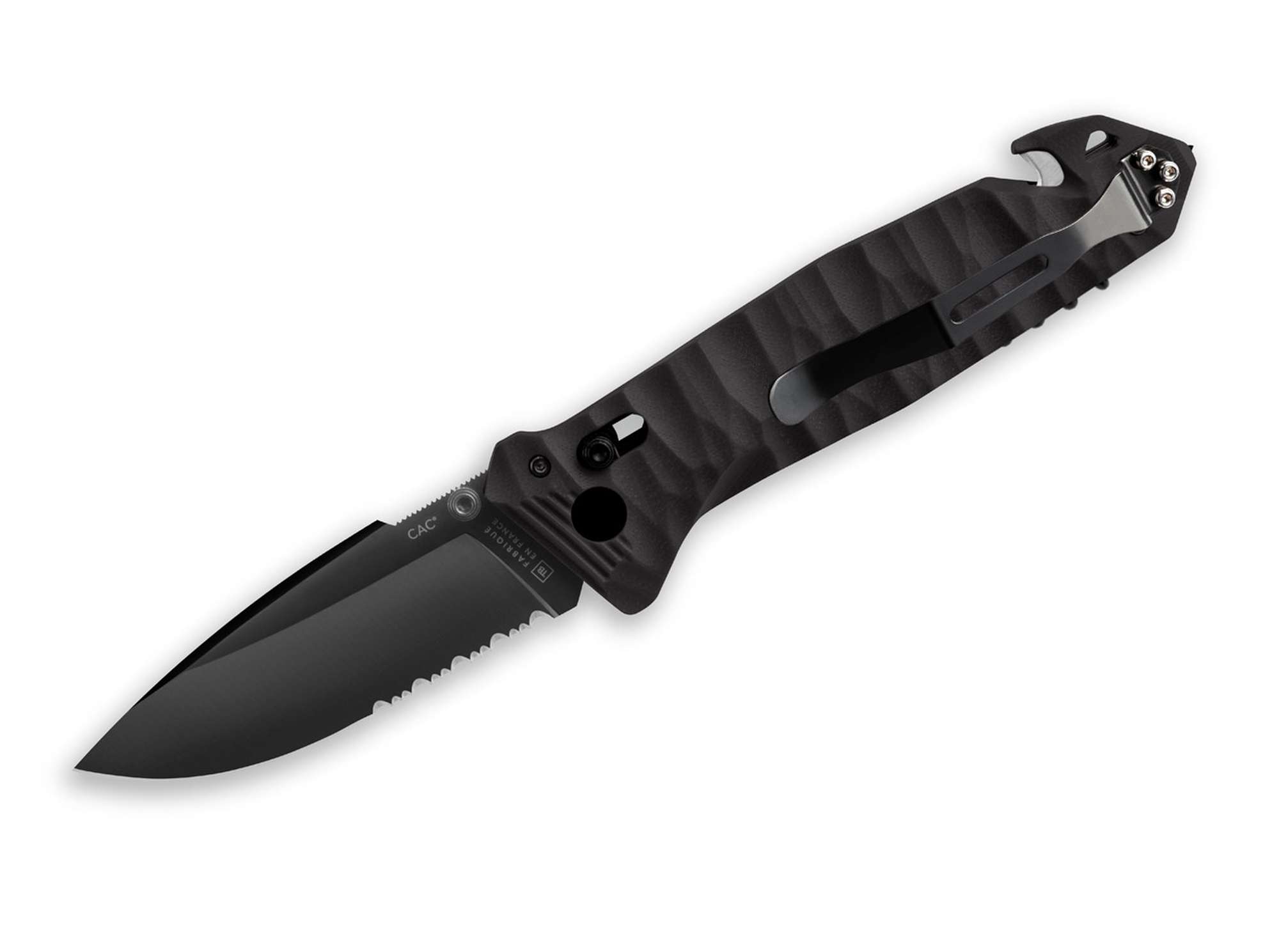 C.A.C. PA6 Textured Black Serrated