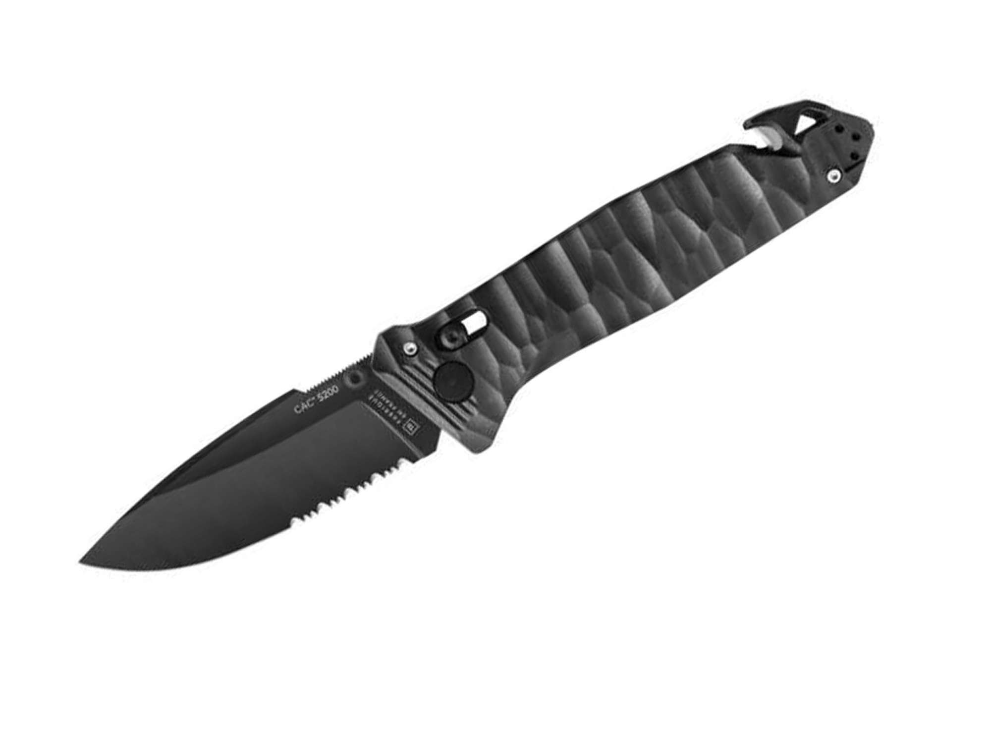 C.A.C. S200 G10 Textured Black Serrated