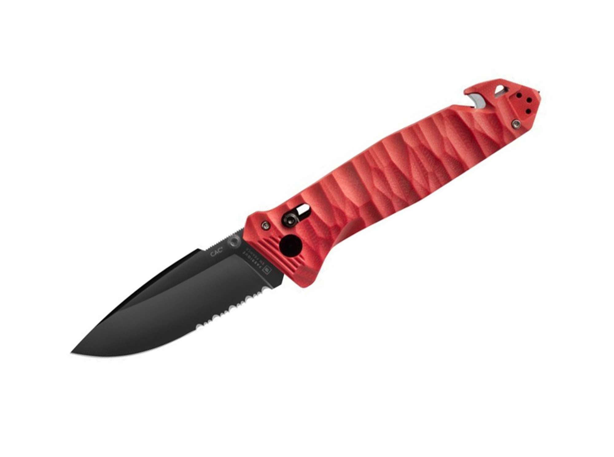 C.A.C. S200 G10 Textured Red Serrated