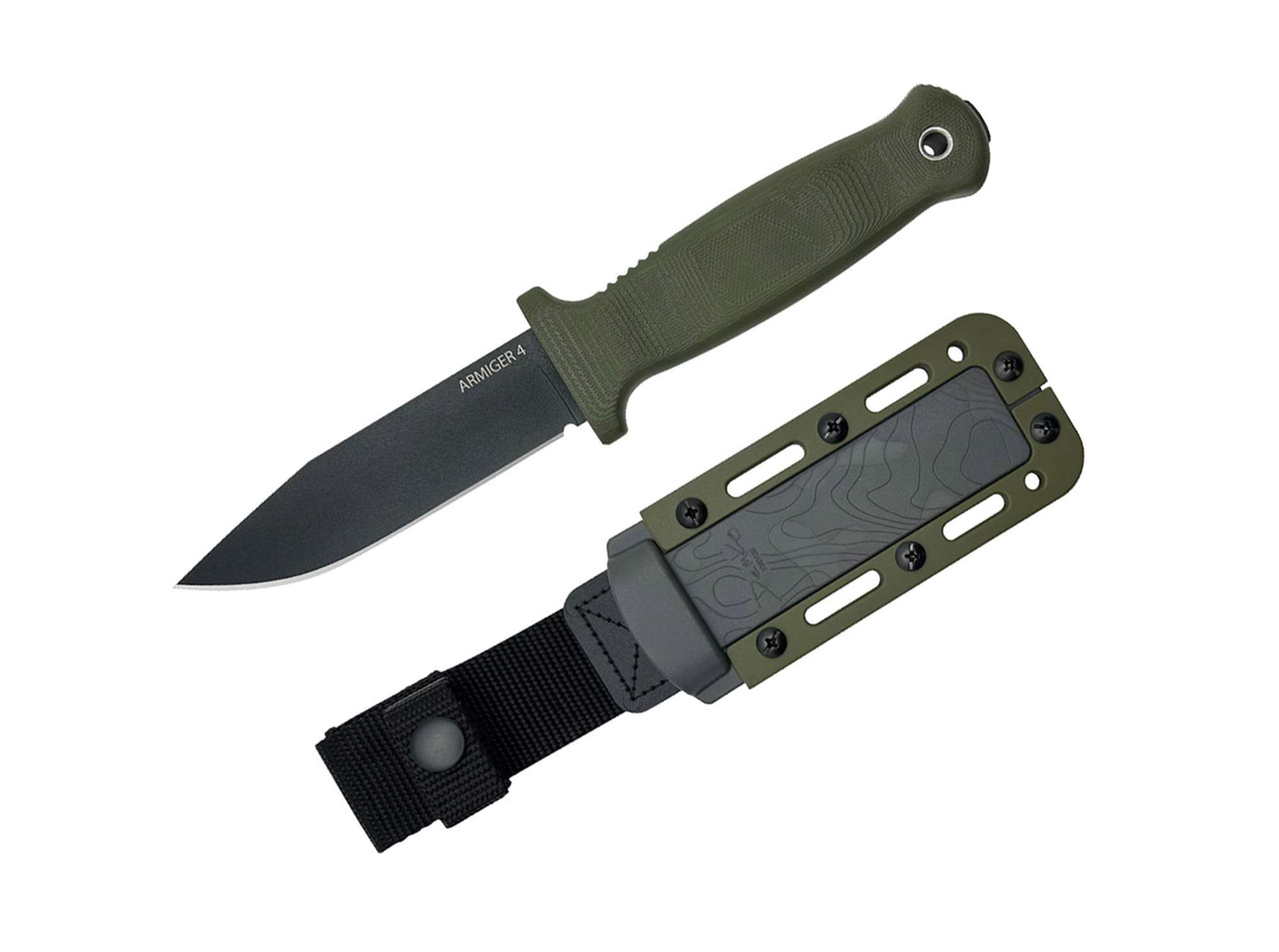 Armiger 4 Clip Point 80CRV2 TPR OD Green