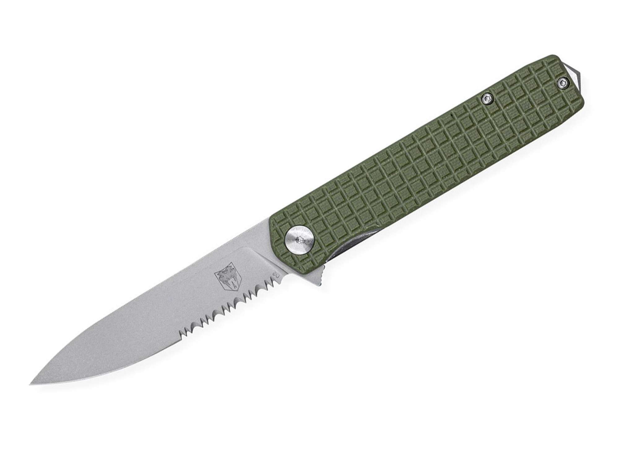 Medium Cayden OD Green Drop Serrated